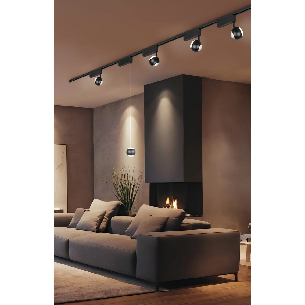 Pendelleuchte für Schiene Hamlet Schwarz 2-phasig Trio 4017807662948