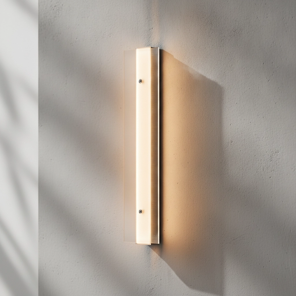Design-Wandleuchte Pauline Silber mit Glas