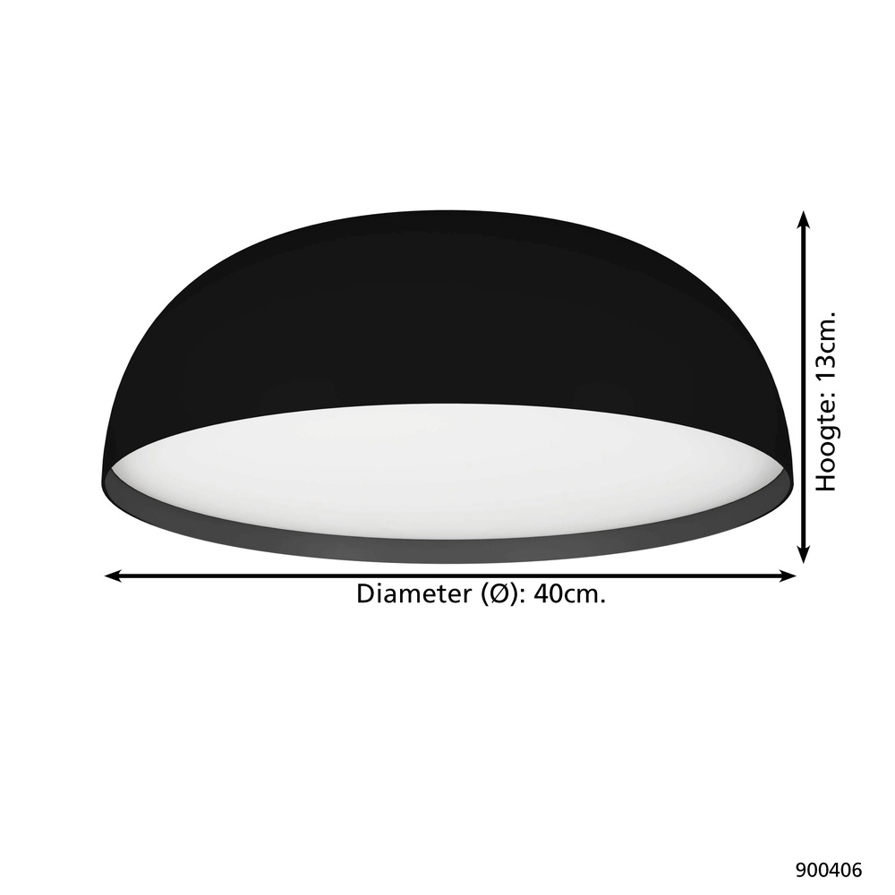 Zigbee-Deckenlampe Tollos-Z Ø 40cm – schwarz Eglo 9008606243792