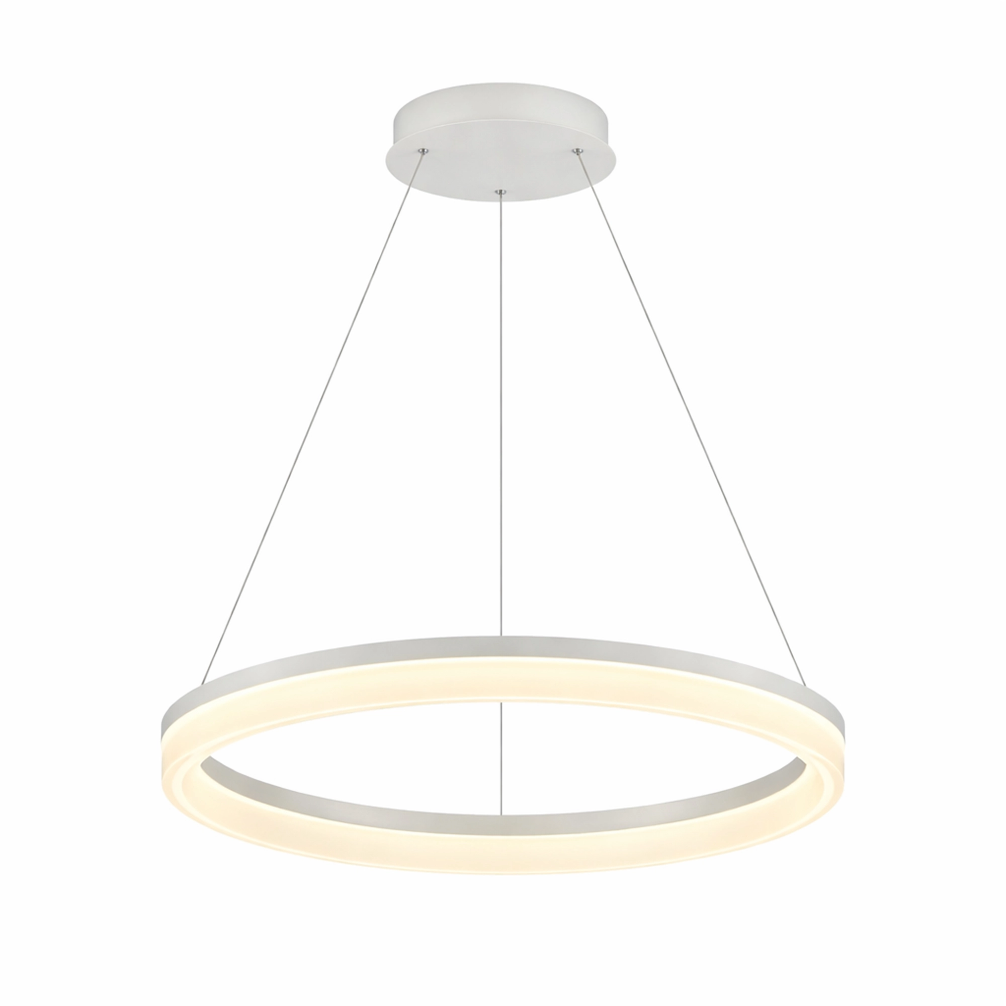 Elegante Pendellampe Ara Ø 60 cm weiß Lyora 5053423308067
