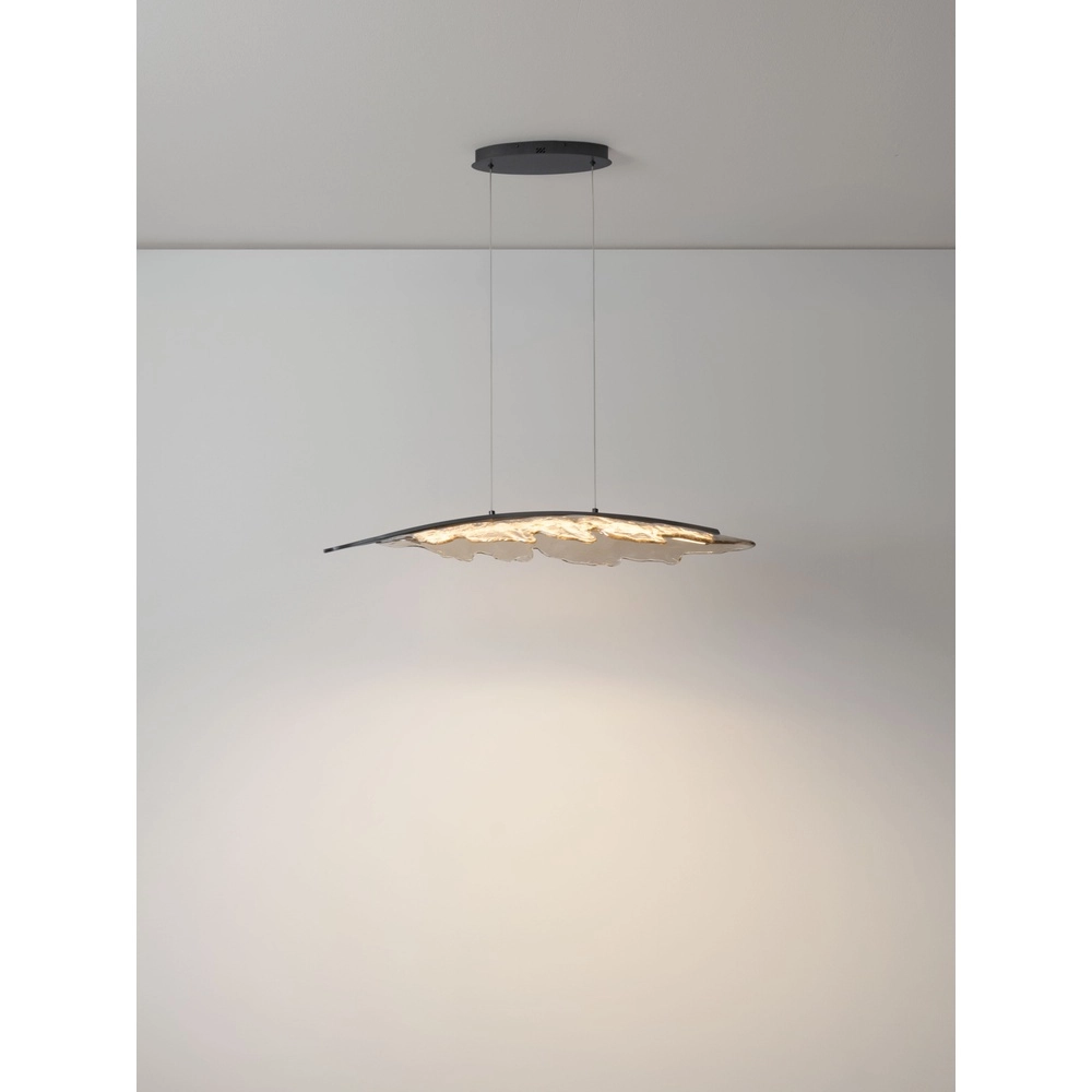 Design-Pendellampe Amado Anthrazit mit Mokka 104 cm Lyora 5212063500273