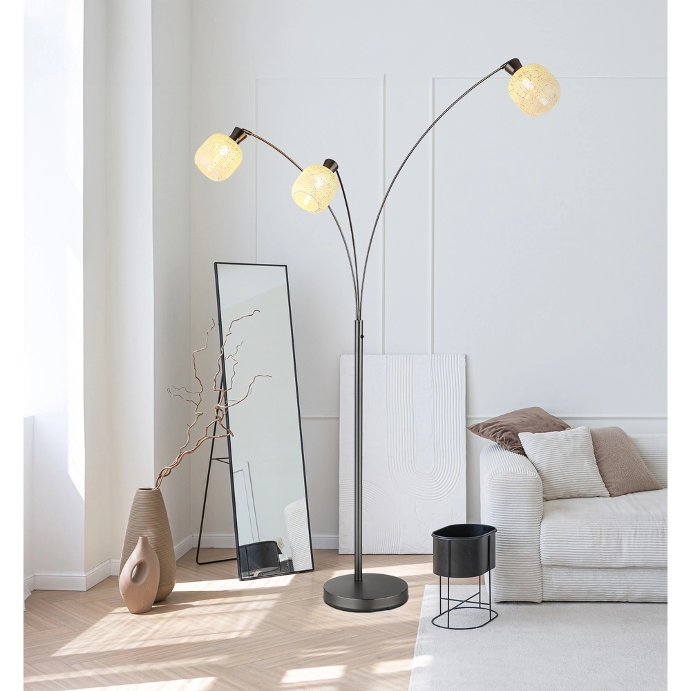 3-Licht Stehlampe Brokana Gunmetal Globo 9007371569472