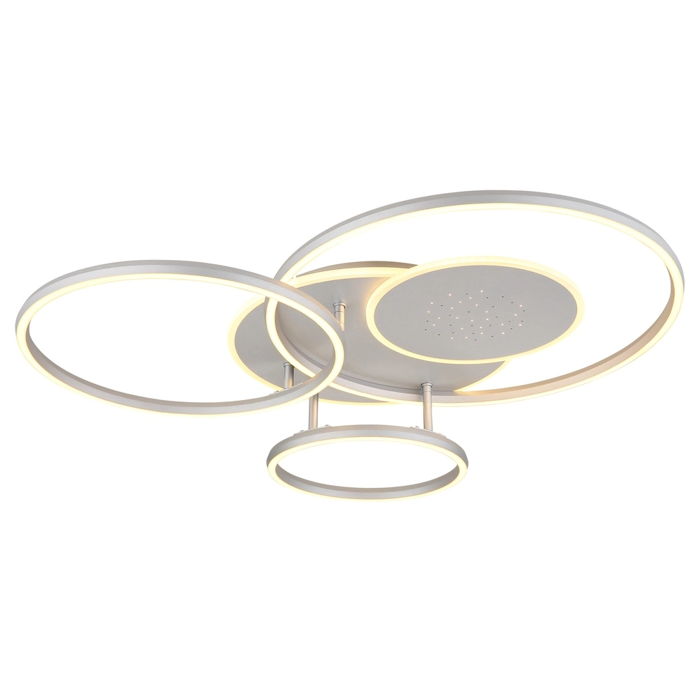 Moderne Deckenlampe Johnson Silbergrau 80,7 cm Globo 9007371583553