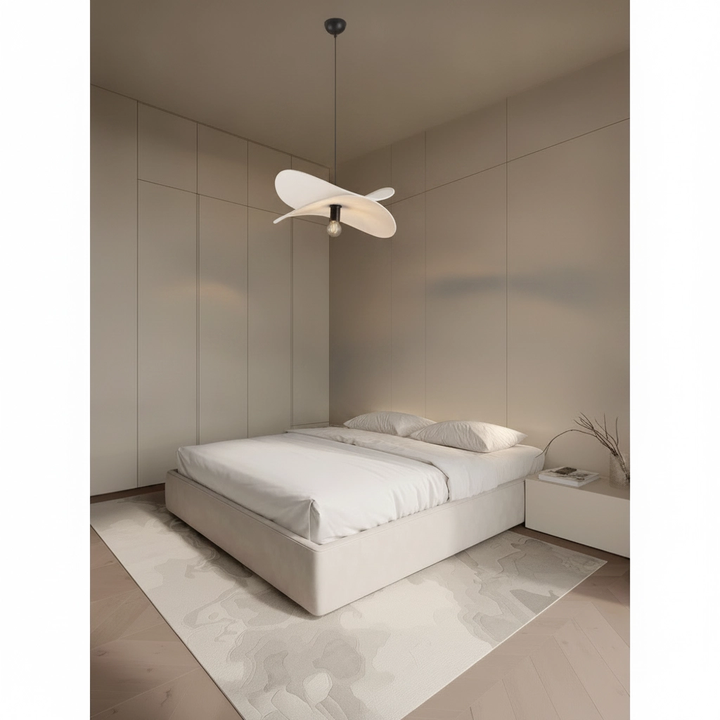 Moderne Pendellampe Luve Schwarz mit Beige