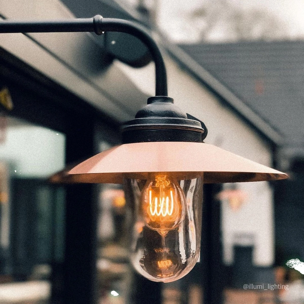 Ländliche Stalllampe Provence Schwarz mit Kupfer KS 8714732758406