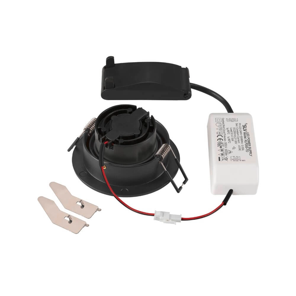 Runder LED-Spot New Tria 75 Schwarz - 3000K - 750lm - 38g SLV 4024163277631