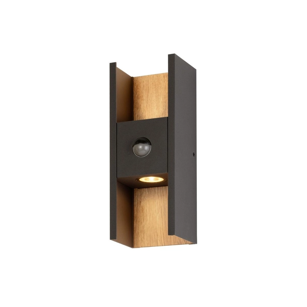 Wandstrahler Flatt anthrazit mit Sensor SLV 4024163306478