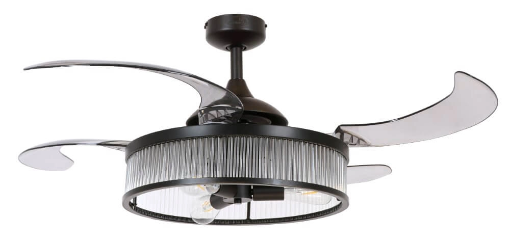 Schwarzer Deckenventilator Fanway Corbelle Ø 122cm