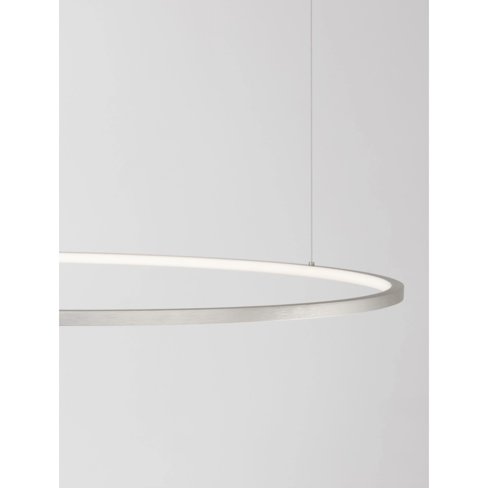 Runde Pendelleuchte Tarquin silbergrau Ø 100cm Lyora 5212017438362