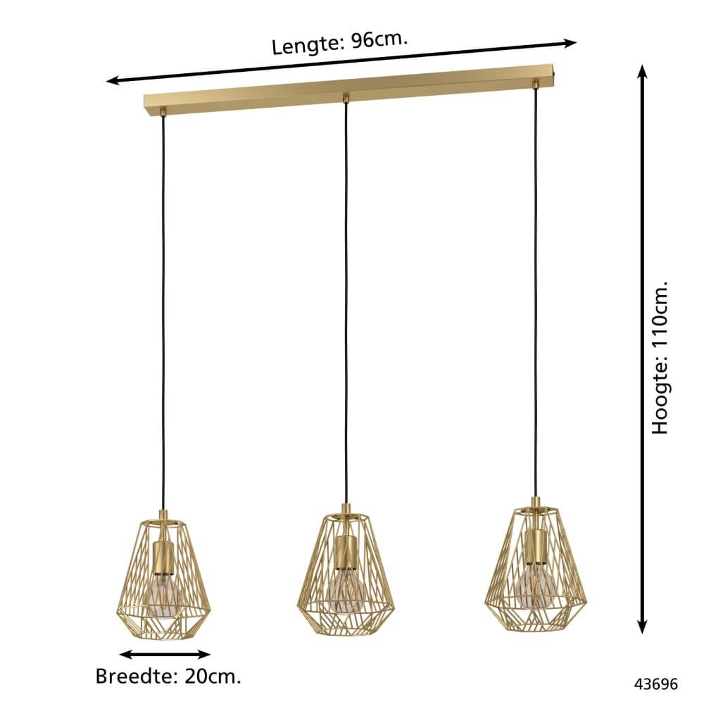 Goldene Esstischlampe Stype Eglo 9002759436964