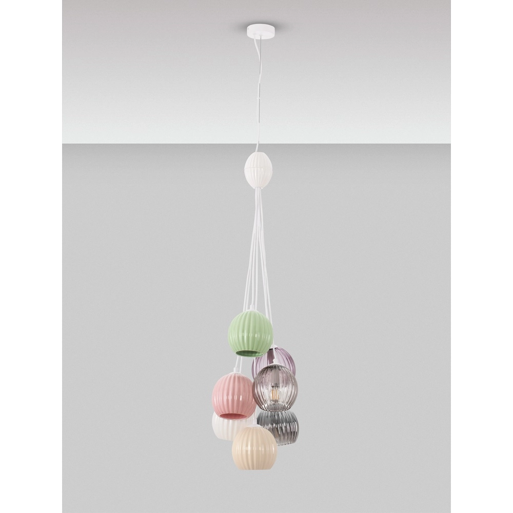 Farbige Pendelleuchte Meline 7-flammig Lyora 5212017474001