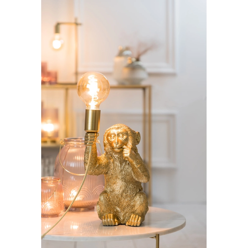 Tischlampenaffe Monkey Gold Light & Living 8717807303501