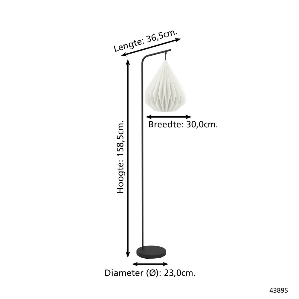 Stehlampe Minting mit weißer Kapuze Eglo 9002759438951