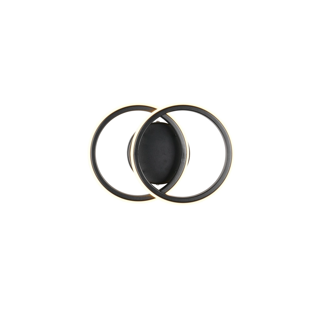 Schwarze Deckenleuchte Kasia Runde Bauform Trio 4017807653823