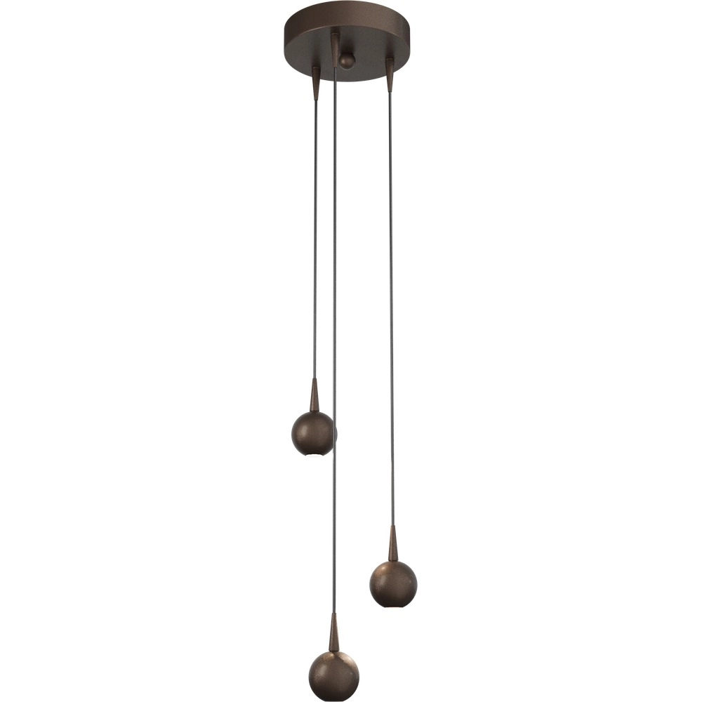 3-Licht Pendellampe Talana kakaobraun Ø 17 cm DTW