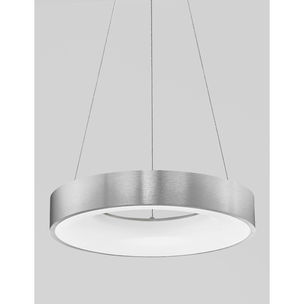 Pendelleuchte Rando Thin silbergrau Ø 38cm Lyora 5212017420183