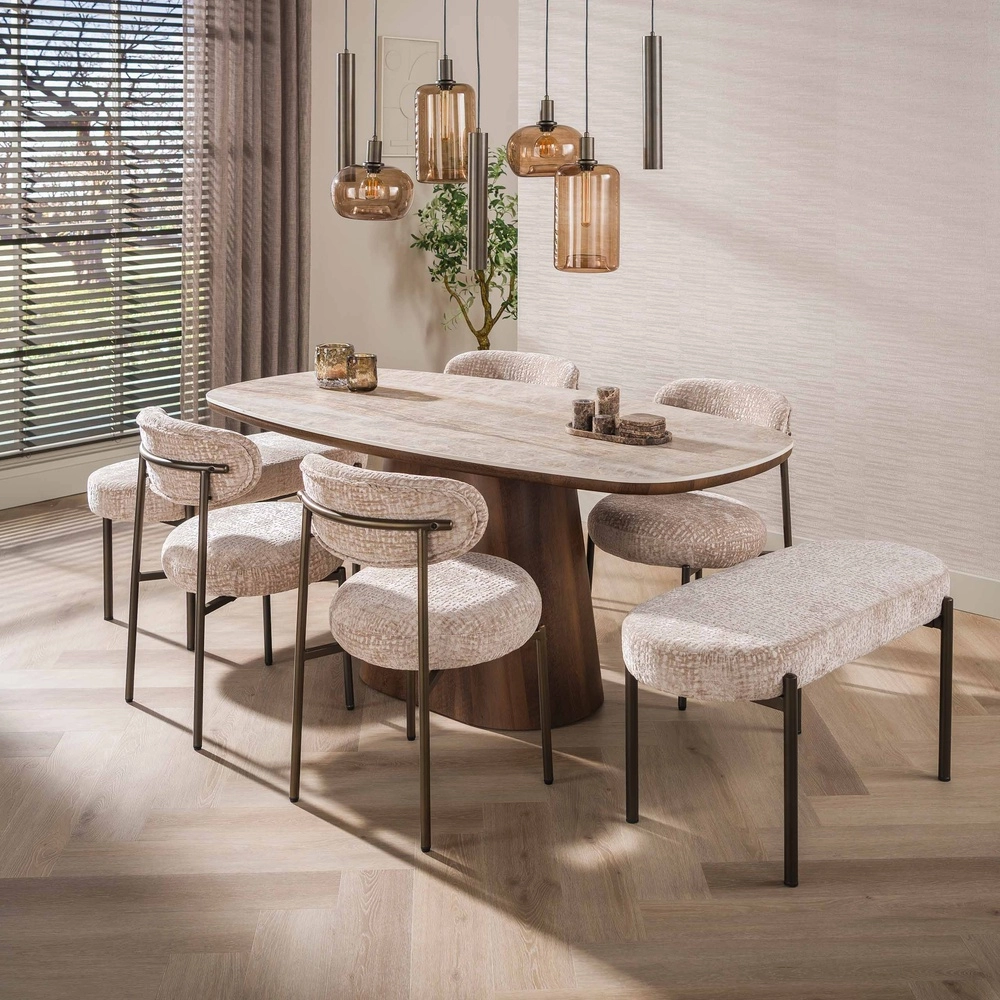 Moderne Pendellampe Serene 7-helles Sienabraun Lyora 8716803514812