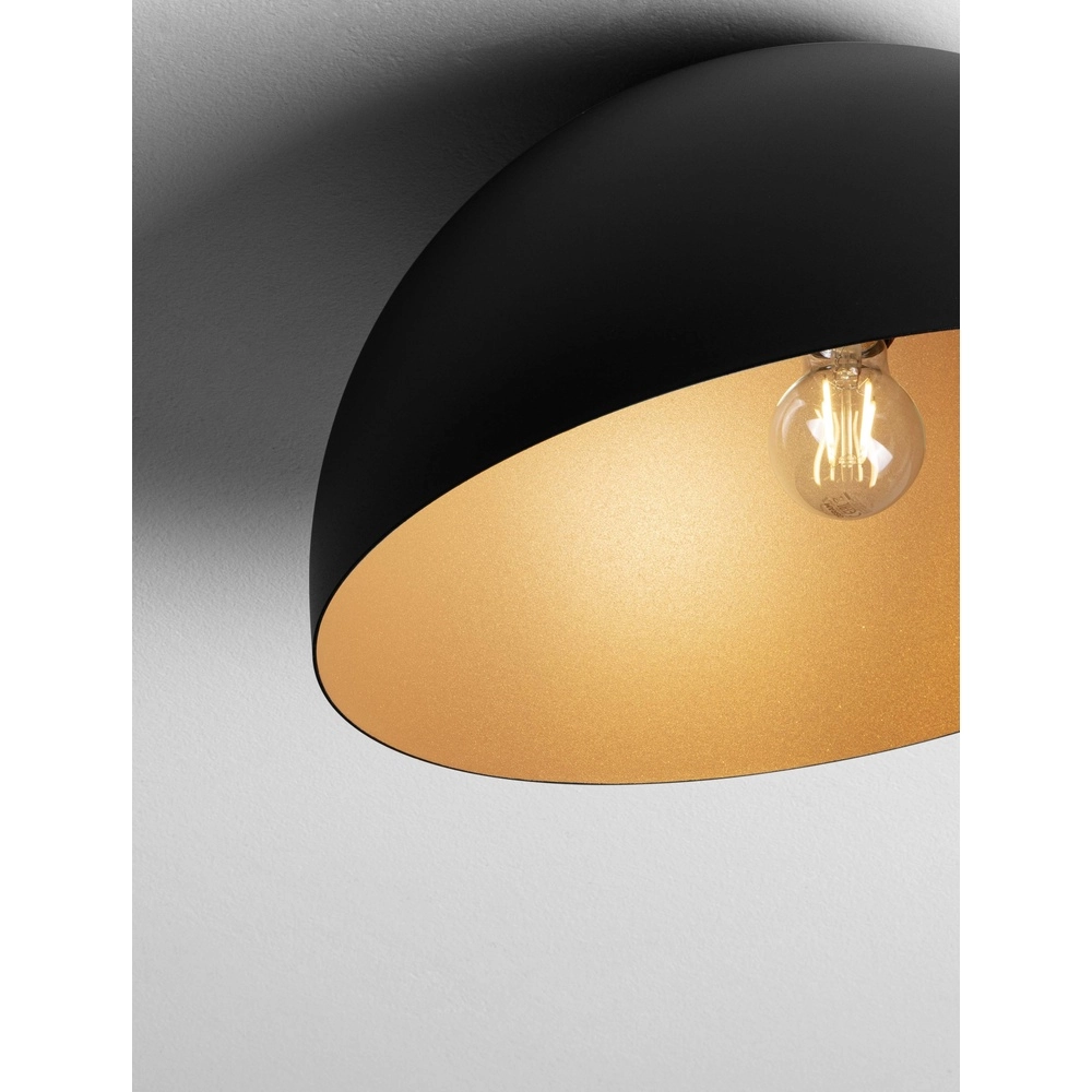 Deckenlampe Onia schwarz mit gold Ø 40cm Lyora 5212017458117