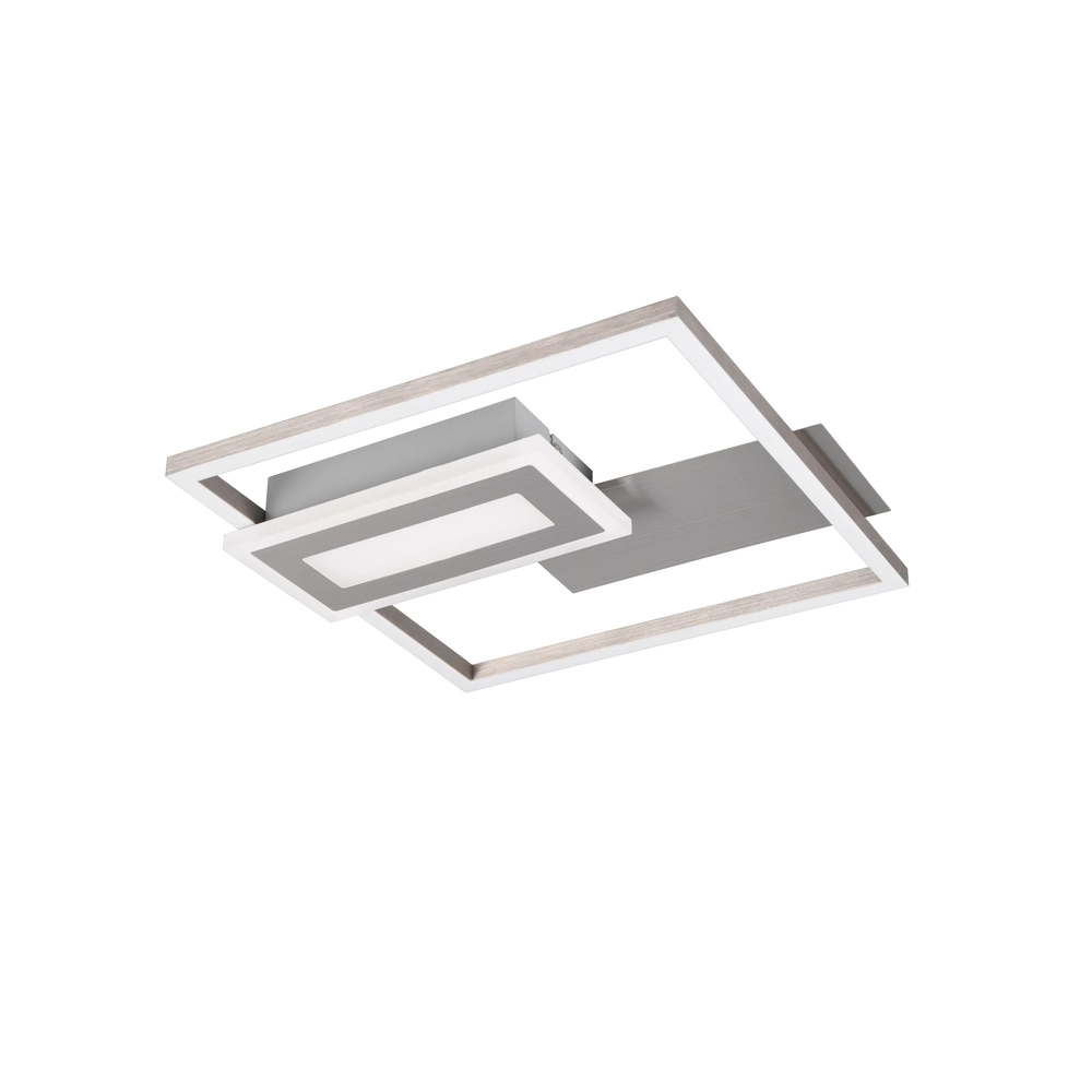 Quadratische Deckenleuchte Spiro nickel 30cm Trio 4017807612431