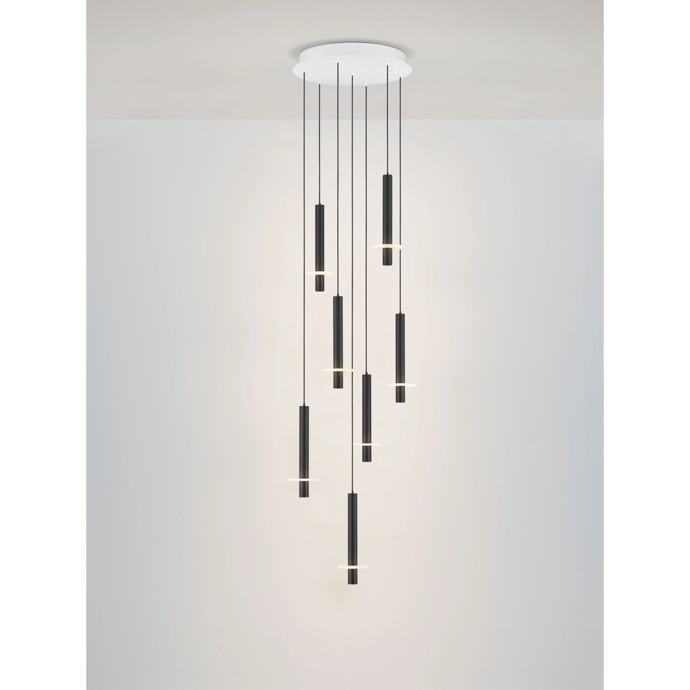 Design-Pendellampe Noemi schwarz mit weißem Ø 47 cm Lyora 5212063503281