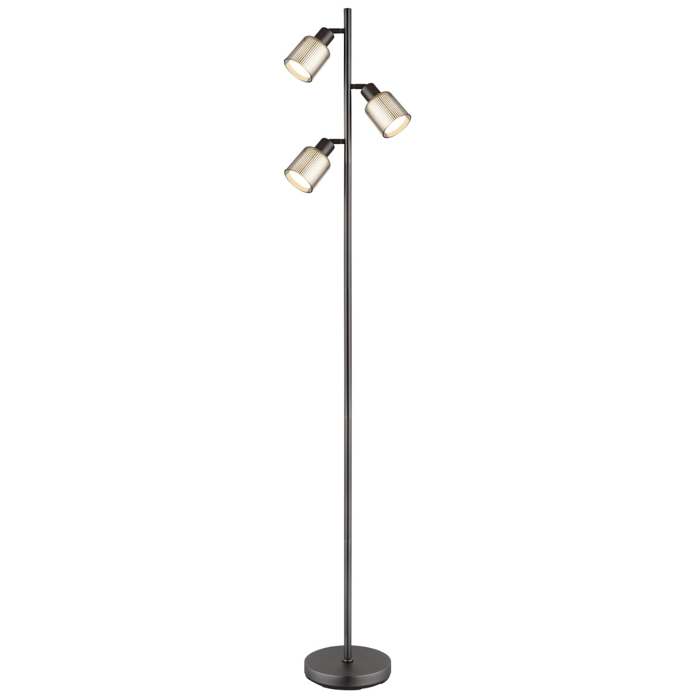 Design-Stehlampe Villegas 3-Leicht-Schießmetall