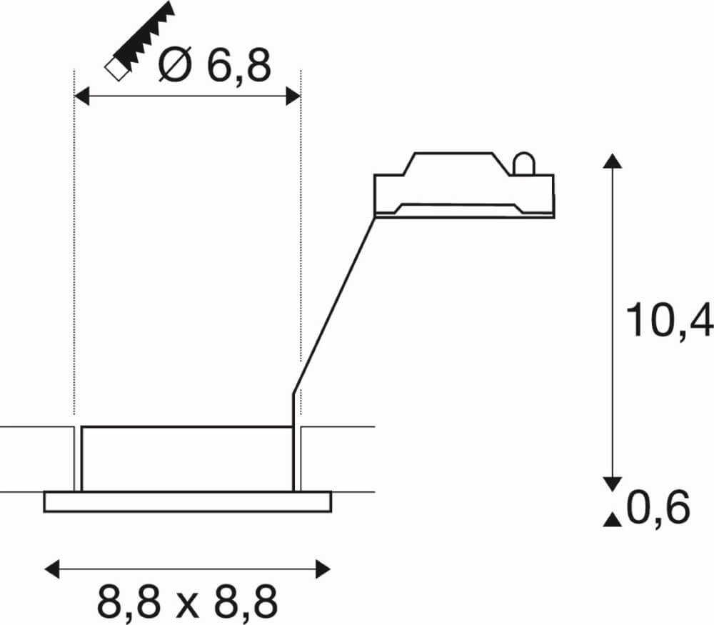 Einbaustrahler Dolix Out GU10 Square für Outdoor-Grau SLV 4024163194884
