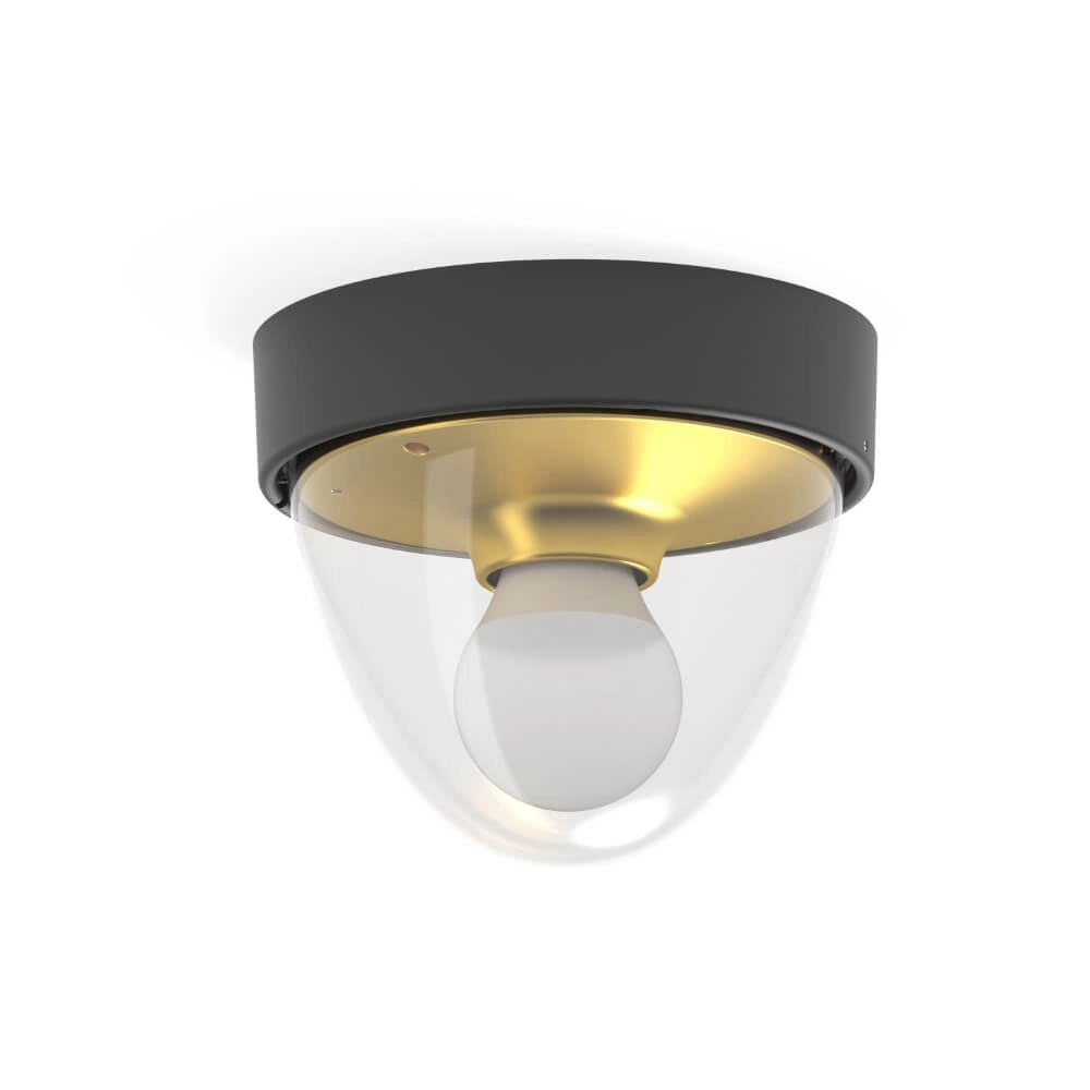 Schwarze Deckenlampe Nook mit Gold innen Lyora 5903139797696