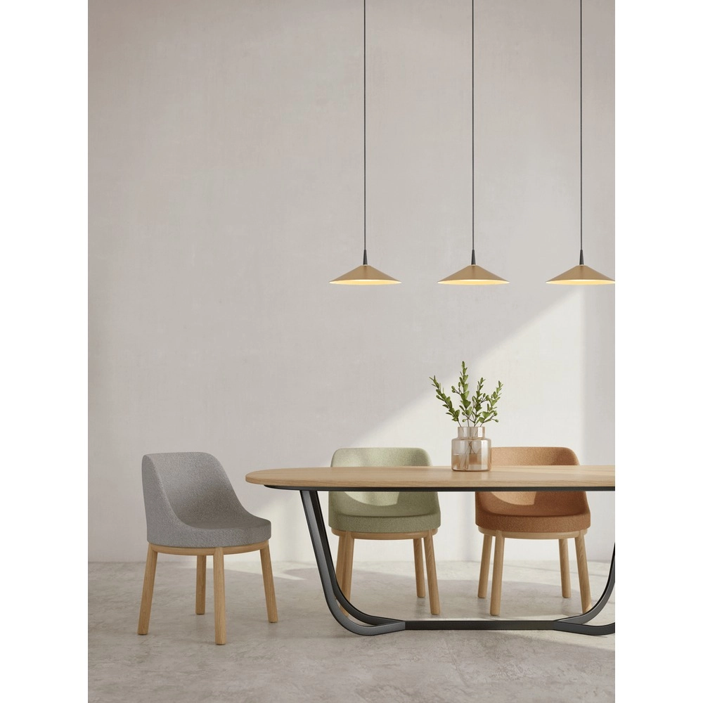 3-Licht Pendellampe Ceppo schwarz mit goldener Ø 22 cm Masterlight 8718121358437