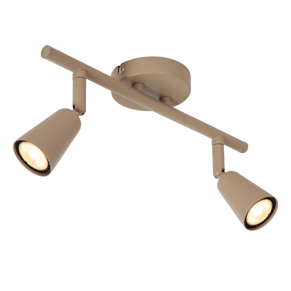 Deckenscheinwerfer Tiana 2-Licht Taupe Lucide 5411212650375