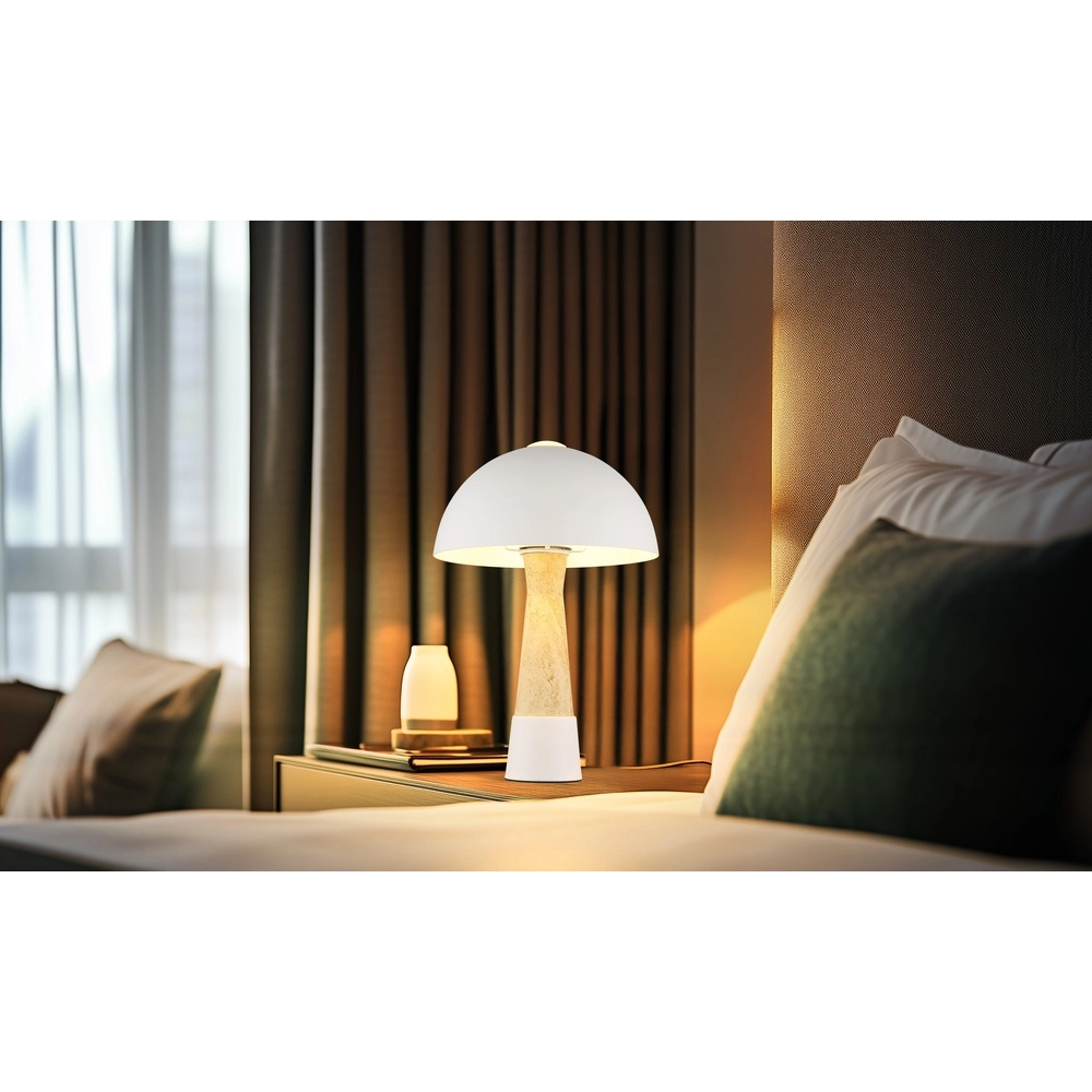Einzigartige Tischlampe Paulin Sandbraun Globo 9007371566709