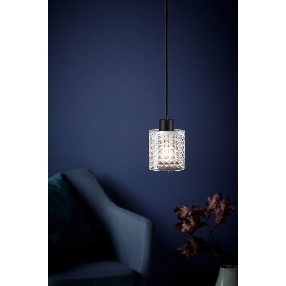 Pendelleuchte Hollywood schwarz mit transparentem Glas Nordlux 5701581405387