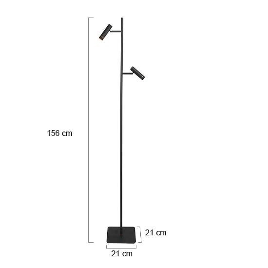 Stehlampe 2-Leuchten Lumo Schwarz Steinhauer 8712746184686