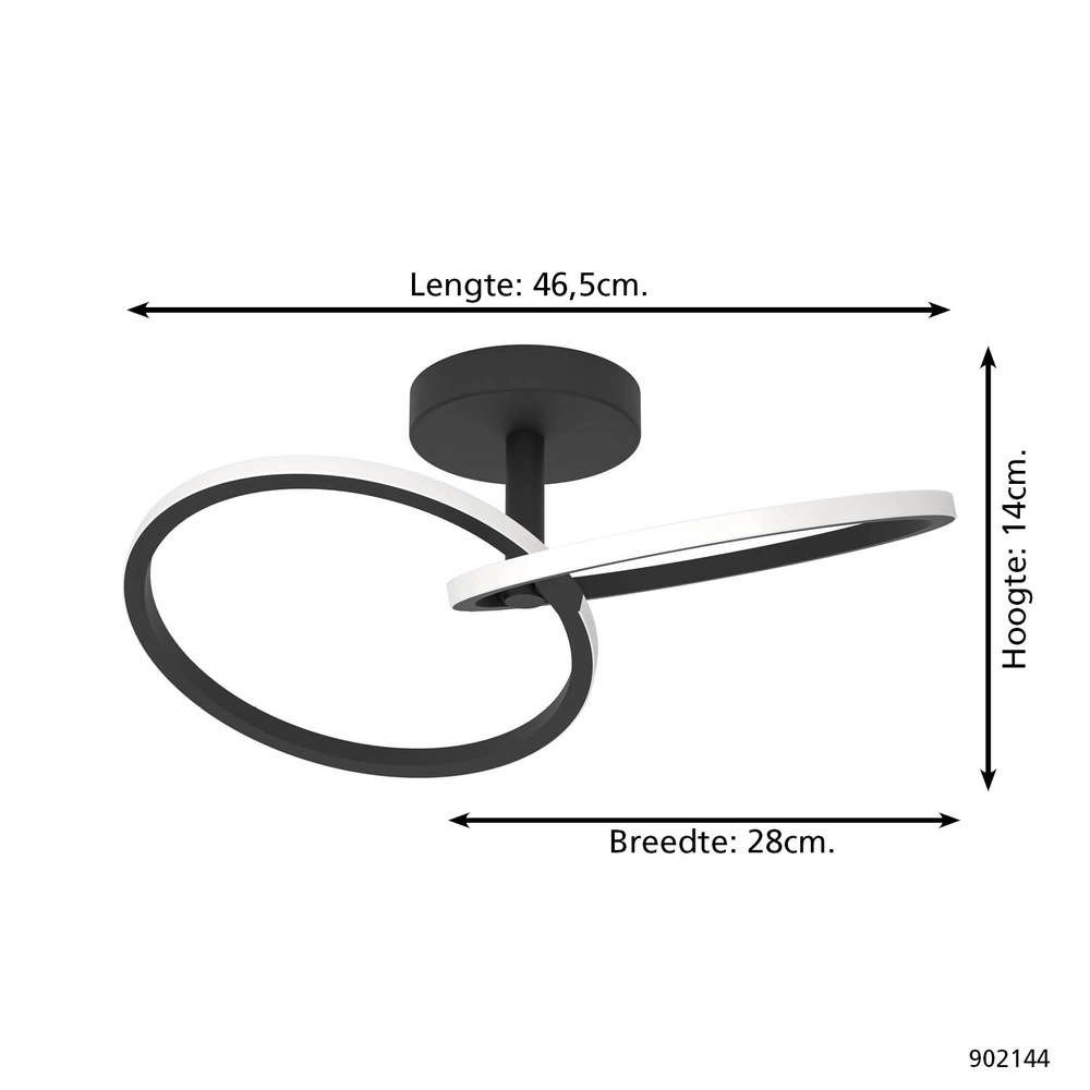 Deckenlampe Congiunti schwarz Eglo 9008606357130