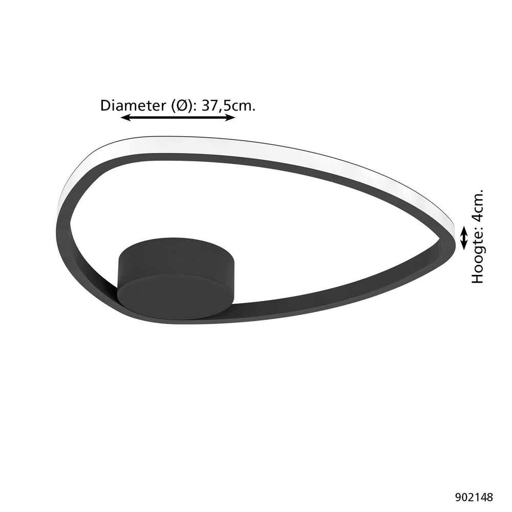 Deckenlampe Moschella Design schwarz Eglo 9008606356607