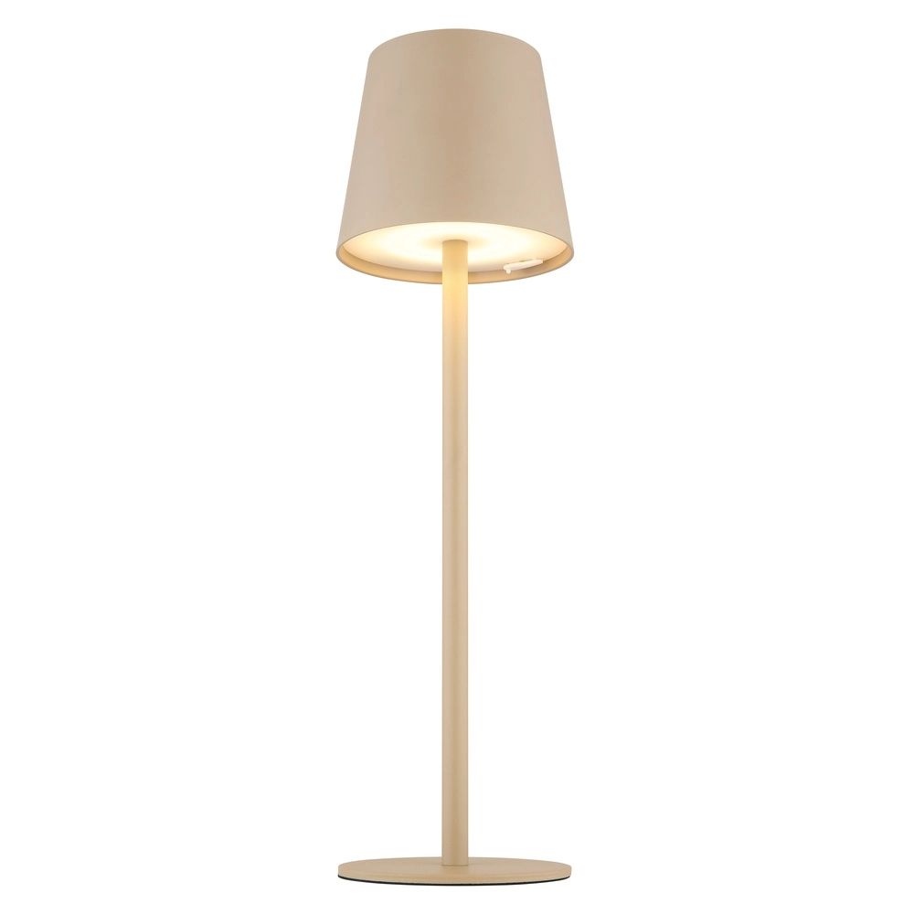 Design-Tischleuchte Vannie Sand Braun Wiederaufladbar Globo 9007371452729