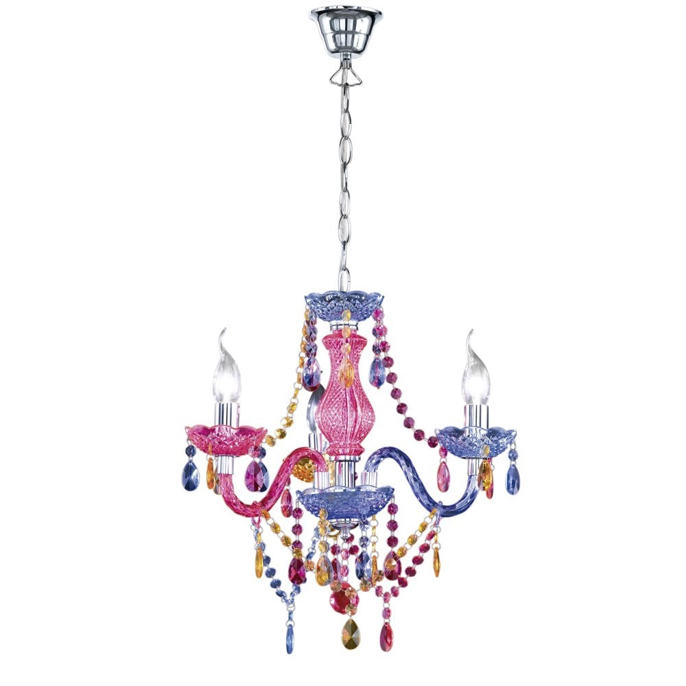 Kronleuchter Luster Crystal 40 cm 3 leichter transparent Trio 4017807241181