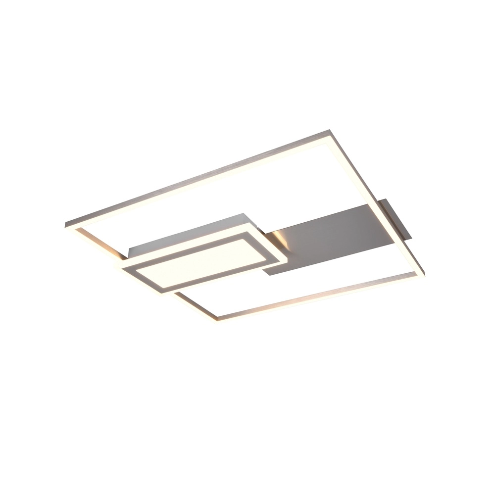 Quadratische Deckenleuchte Spiro Nickel 50cm
