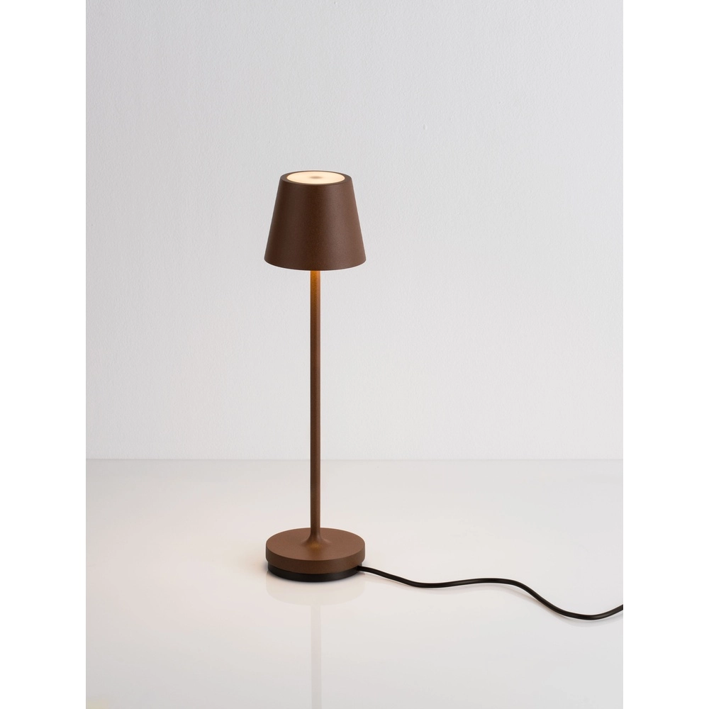 Tischlampe Petit Rostbraun wiederaufladbar Lyora 5212017450784