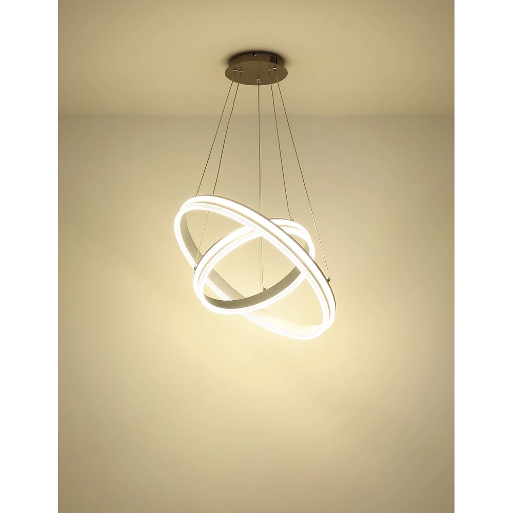 Pendellampe Francine Gunmetal 2 Ringe Globo 9007371583645