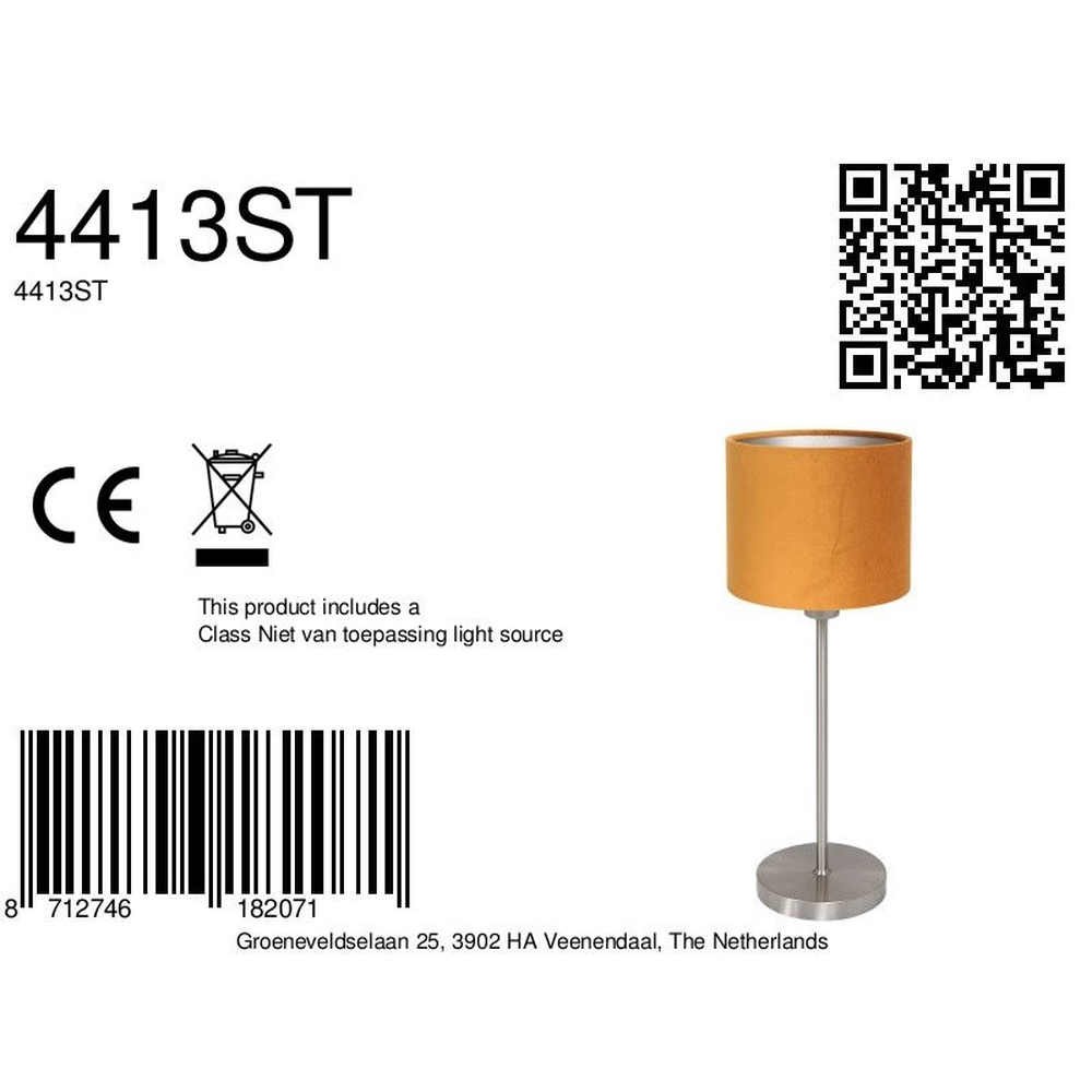 Tischlampe Noor mit goldener Kappe Steinhauer 8712746182071