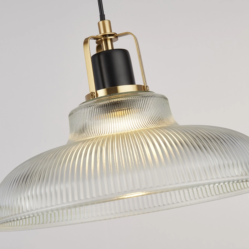 Design-Pendelleuchte Glossop Messing mit Klarglas Searchlight 5053423306841