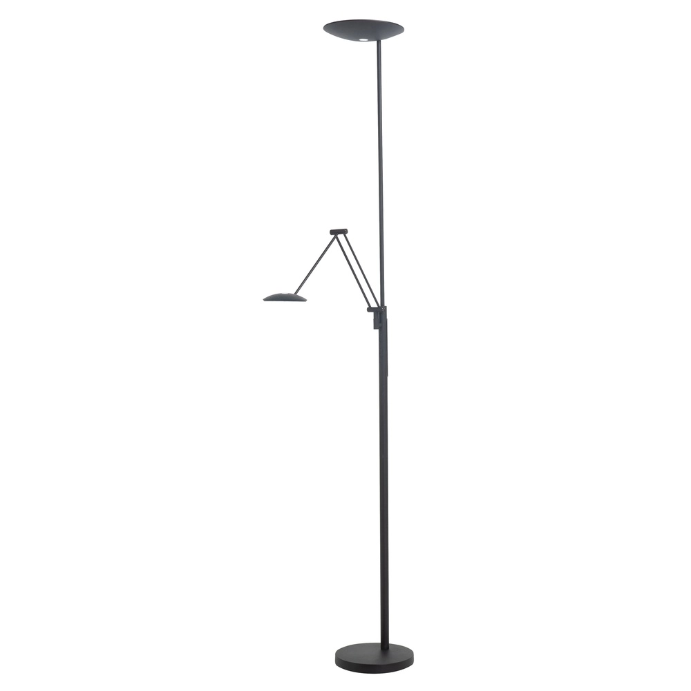 Klassische Leselampe Roma schwarz Ø 23cm