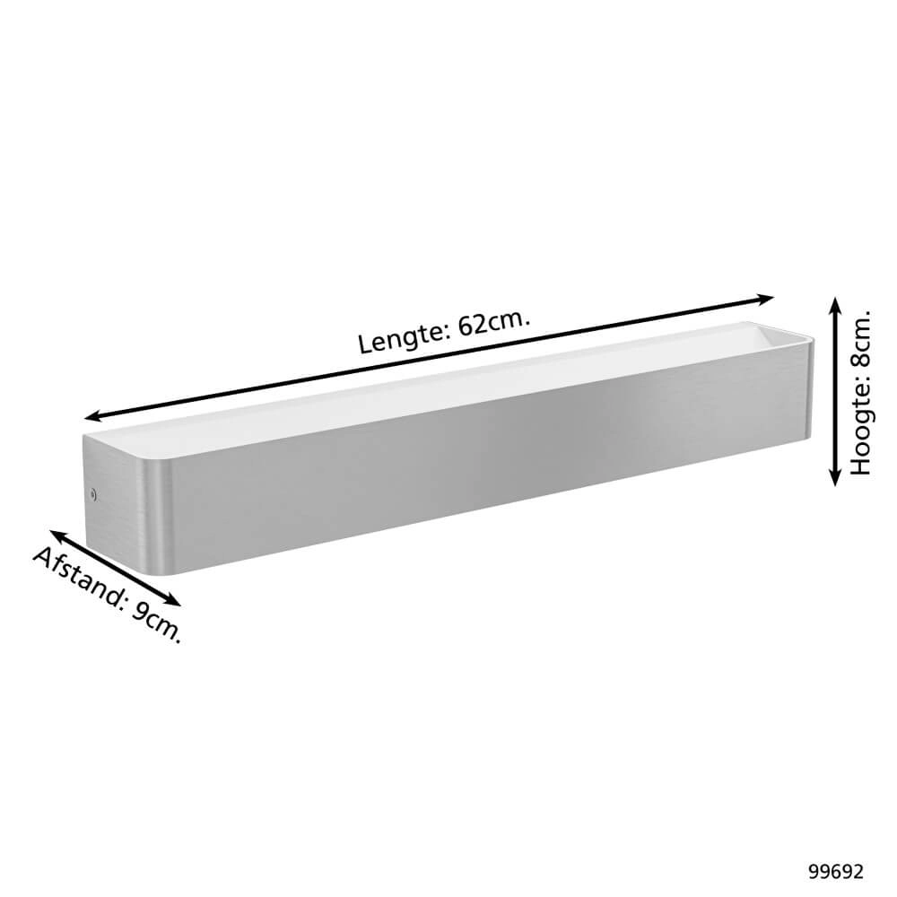 Langer Wandstrahler Sania 5 Edelstahl Eglo 9002759996925