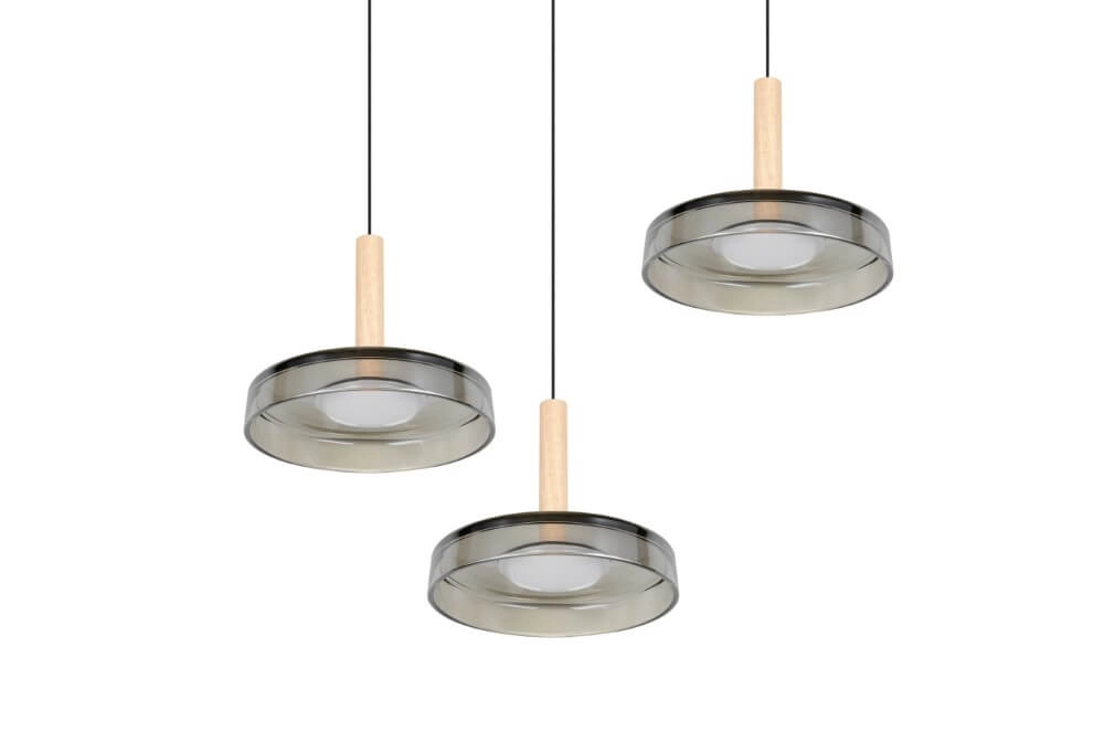 3-flammige LED-Hängelampe Celeste Rauchglas Trio 4017807616897
