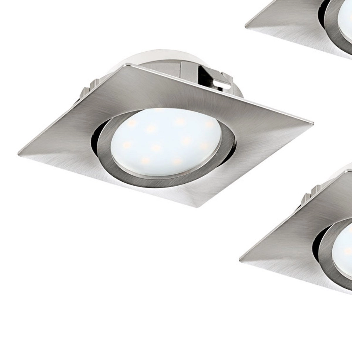 LED-Deckenspot Pineda Square (3x) 3x6W - 3000K - 8,4cm Nickel Eglo 9002759958466