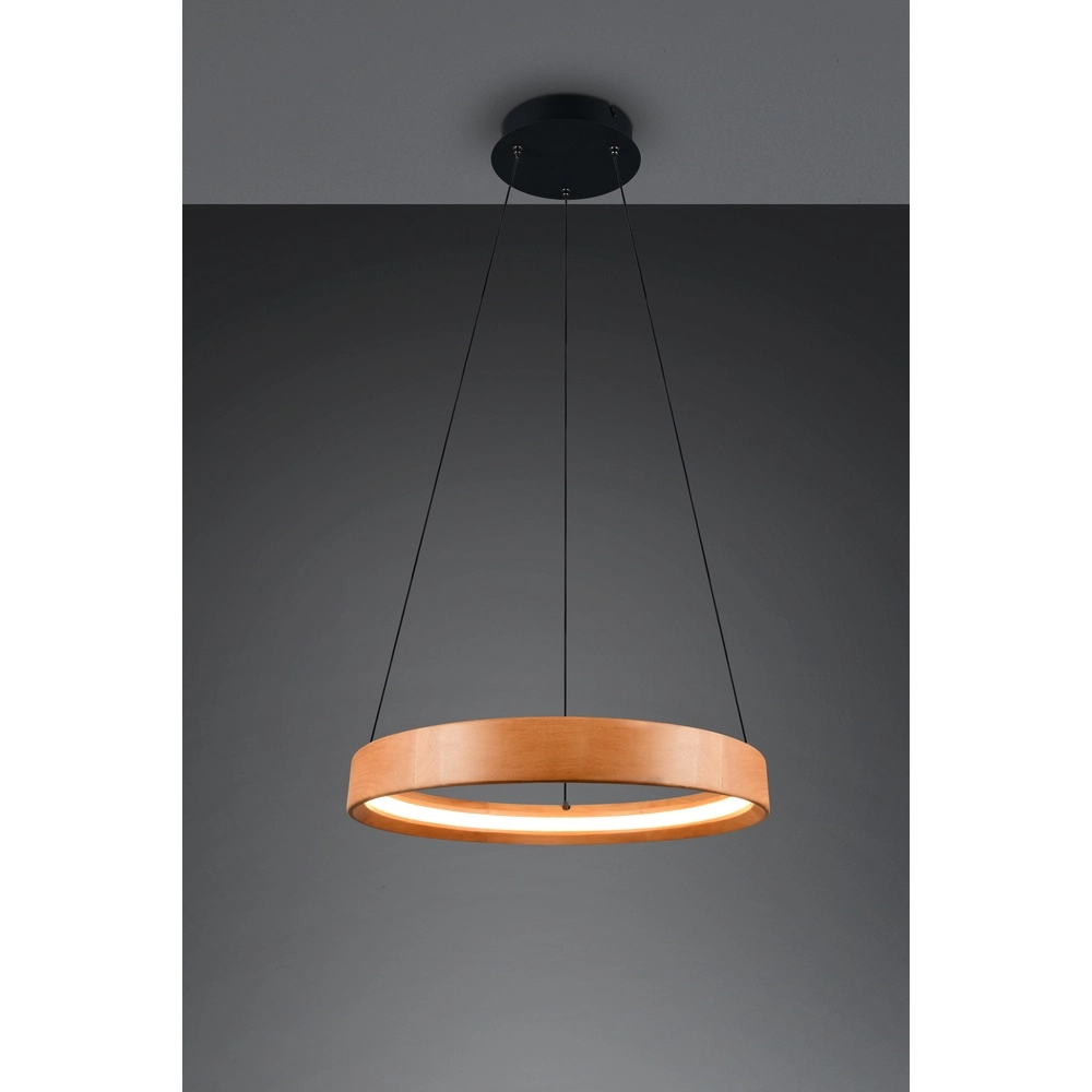 Design-Pendelleuchte Lynwood Holz Ø 50cm Trio 4017807662269