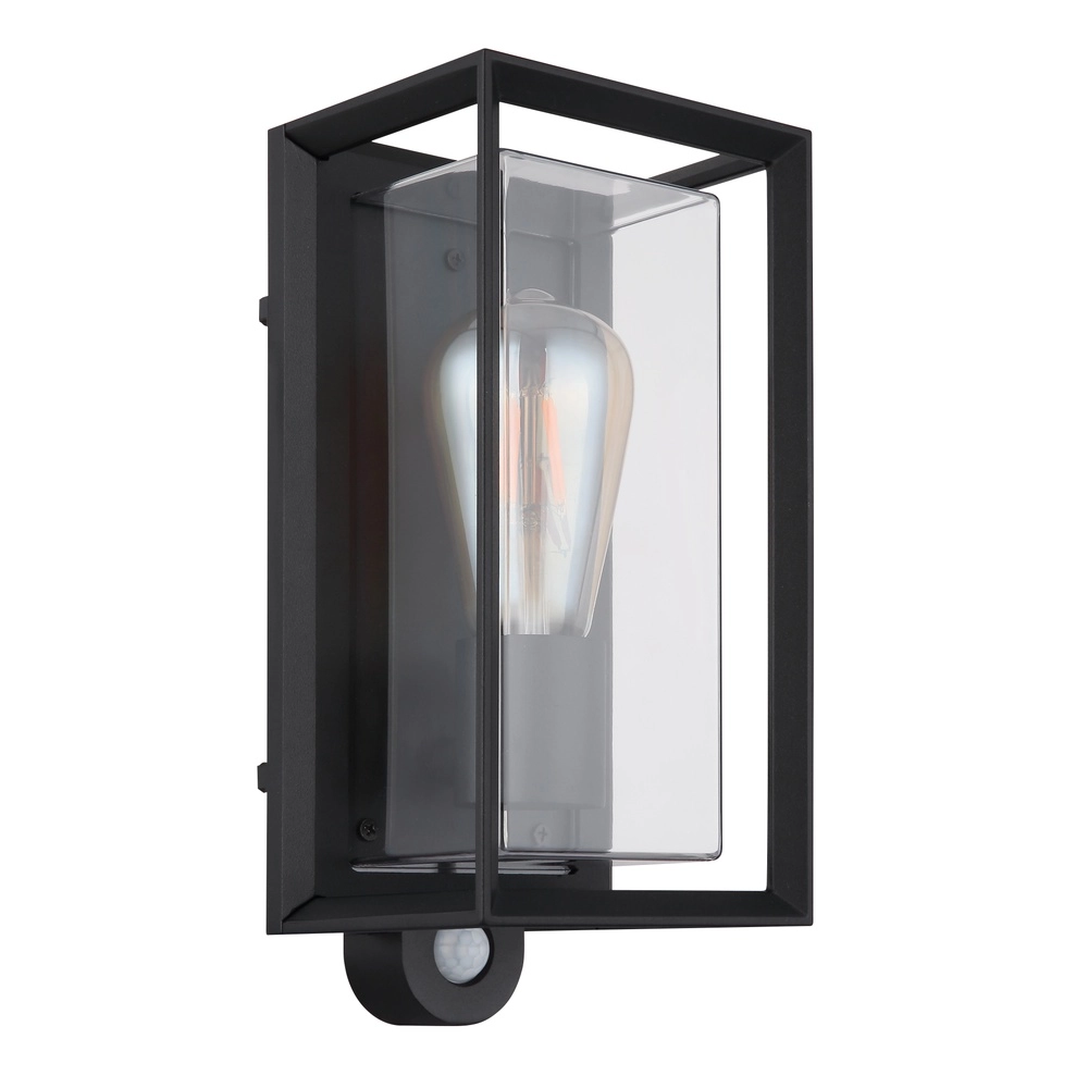 Außenwandlampe Logana Schwarz mit Sensor Globo 9007371468812