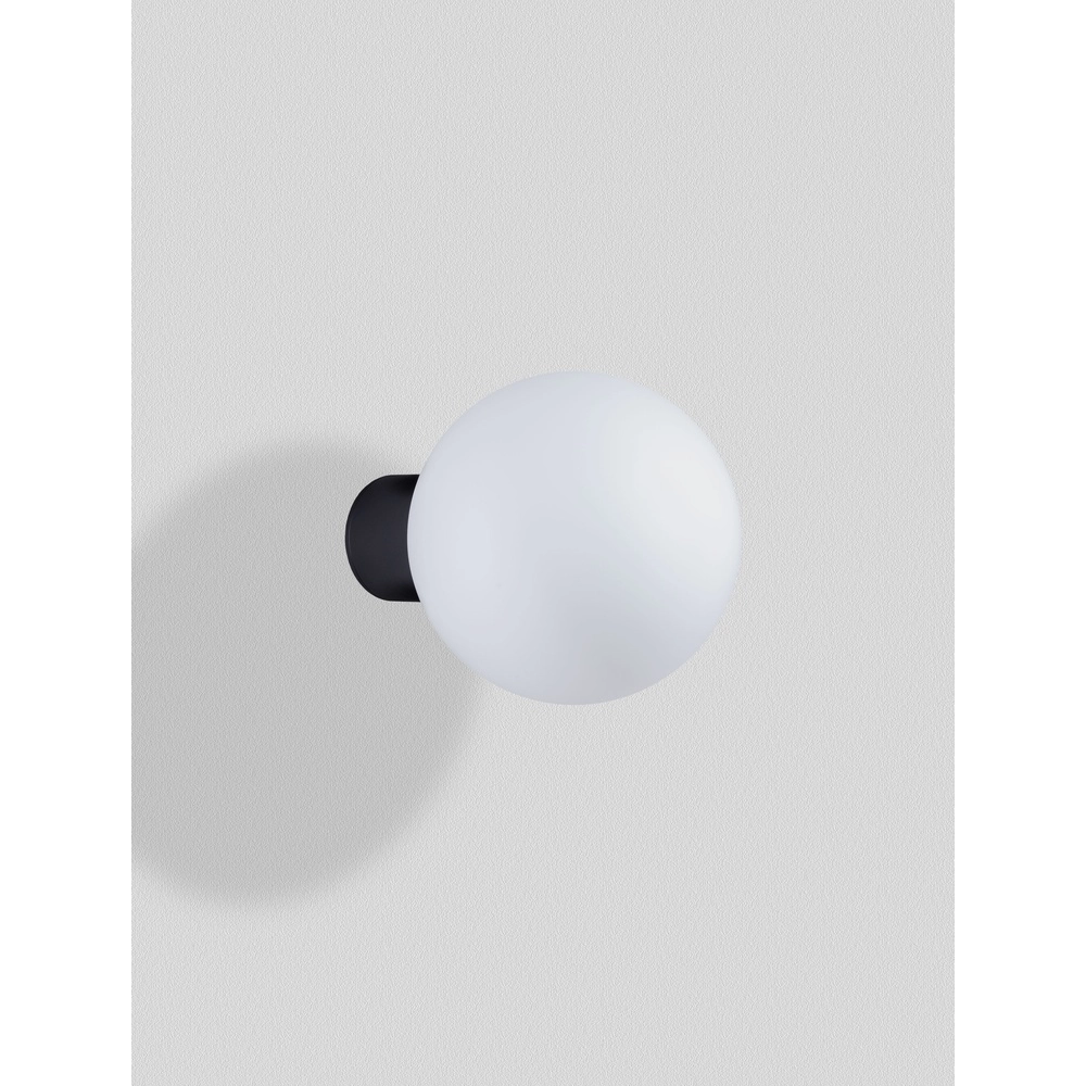 Deckenlampe Spix anthrazit mit weißem konvexem Glas Lyora 5212017476432