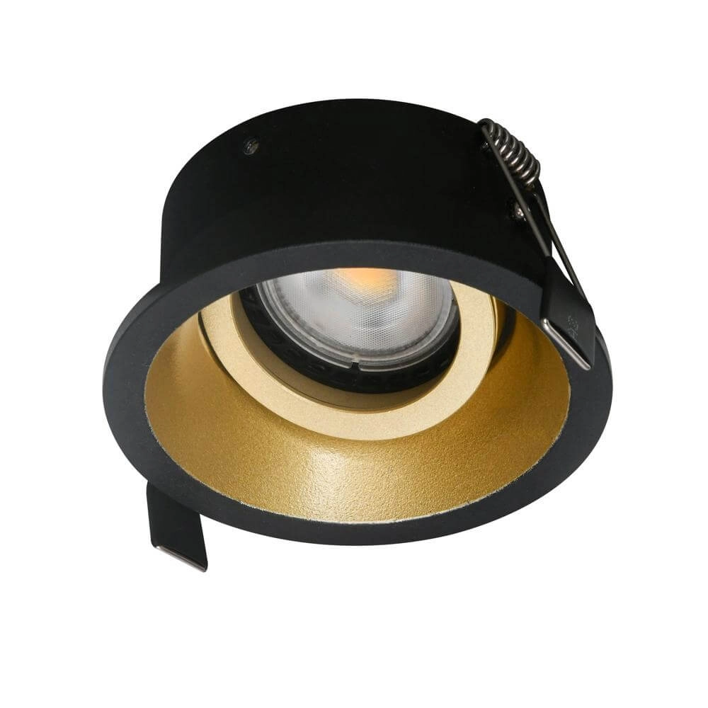 Runder Einbaustrahler Roura Schwarz mit goldener Innenseite Artdelight 8720701102644