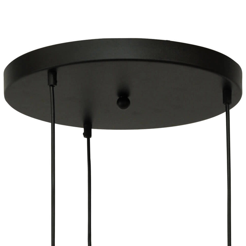 3-flammige Loft-Hängelampe - Schwarz - Porto mit Nicolette-Brille Masterlight 8718121270951